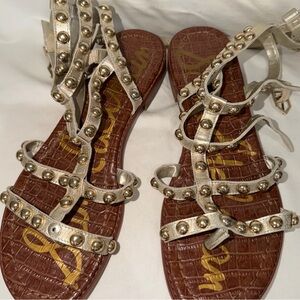Sam Edelman Gold Studded Gladiator Sandals- size 8.5
